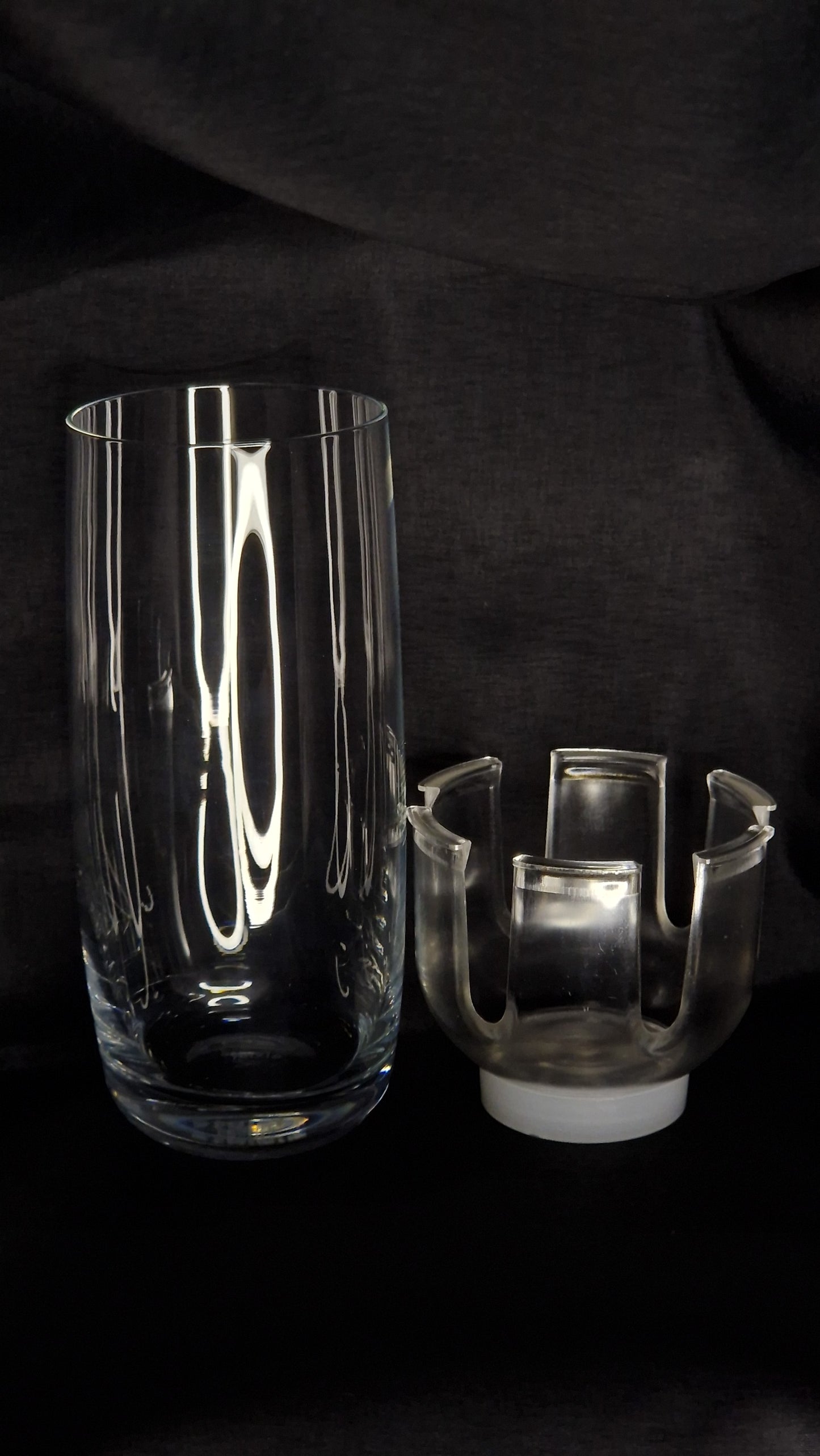 2er-Set beleuchtetes Partyglas (weiß)