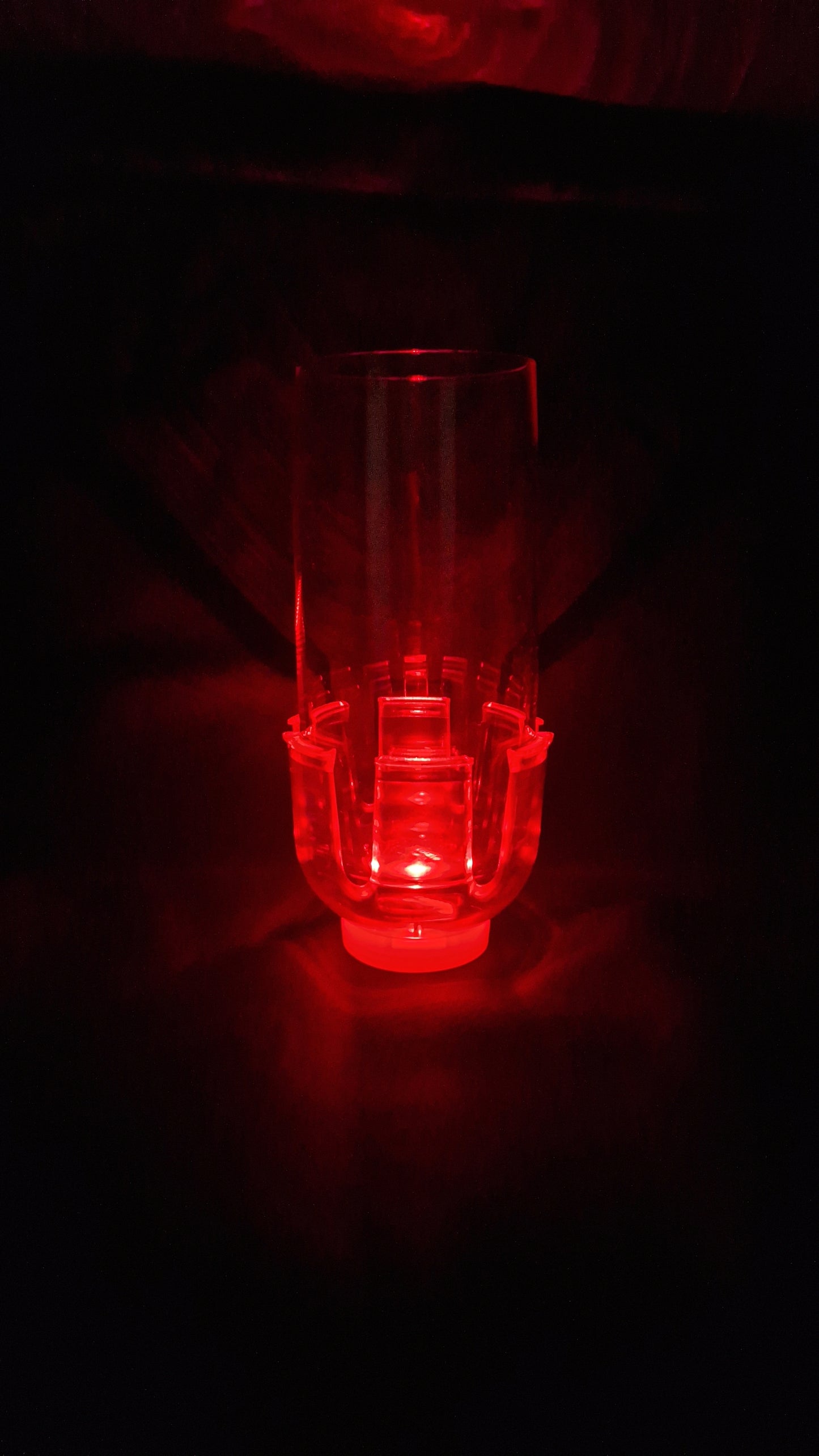 2er-Set beleuchtetes Partyglas (rot)