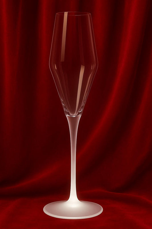 2er-Set Champagnerglas (weiß beleuchtet, mattiert)