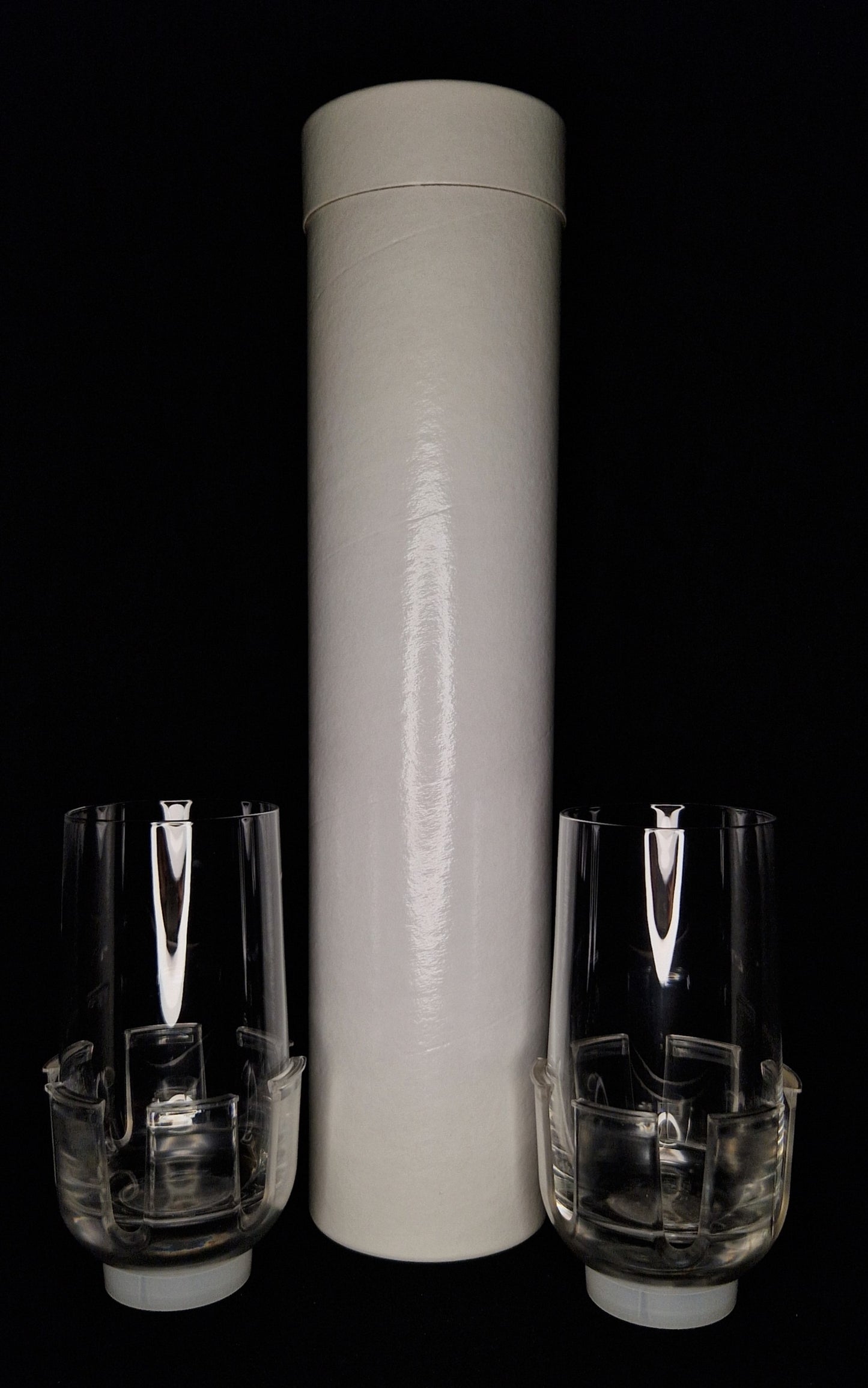 2er-Set beleuchtetes Partyglas (weiß)
