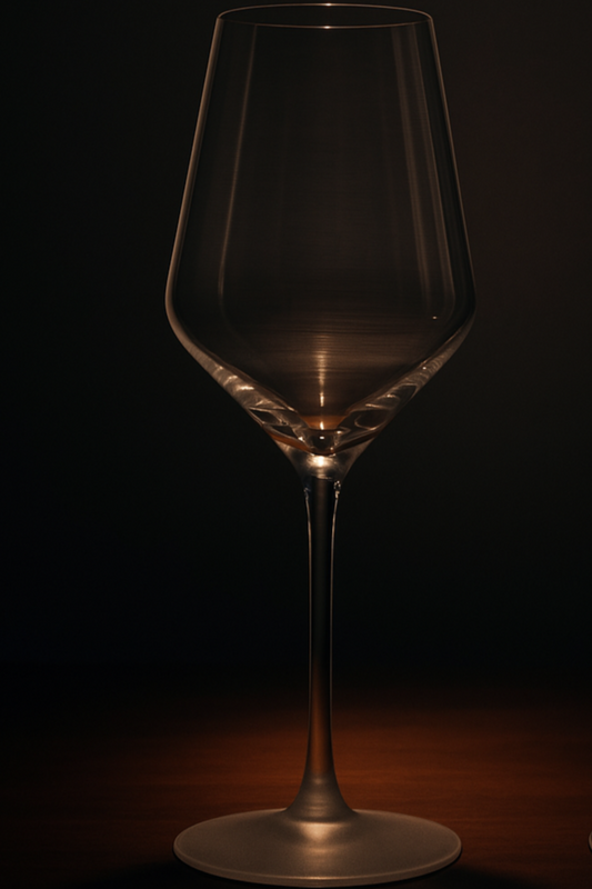 2er- Set beleuchtete mattierte Weißweingläser