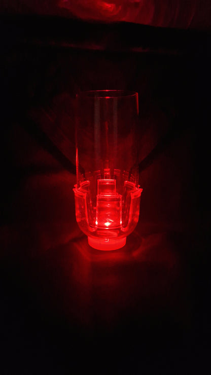 2er-Set beleuchtetes Partyglas (rot)
