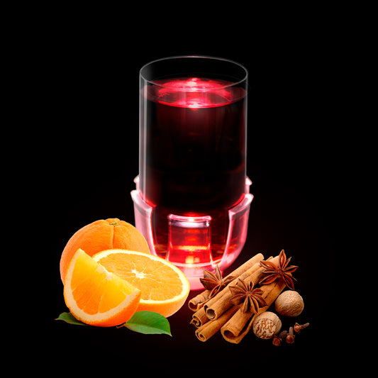 2er-Set beleuchtetes Partyglas (rot)